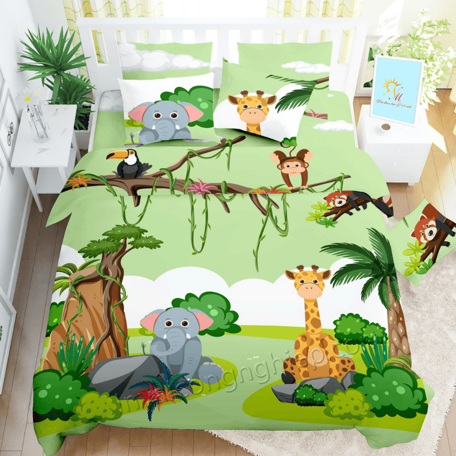 in chăn ga gối đệm trẻ em